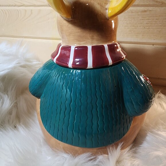 Vintage St. Nicholas Square Moose Cookie Jar 1999 - Picture 6 of 11